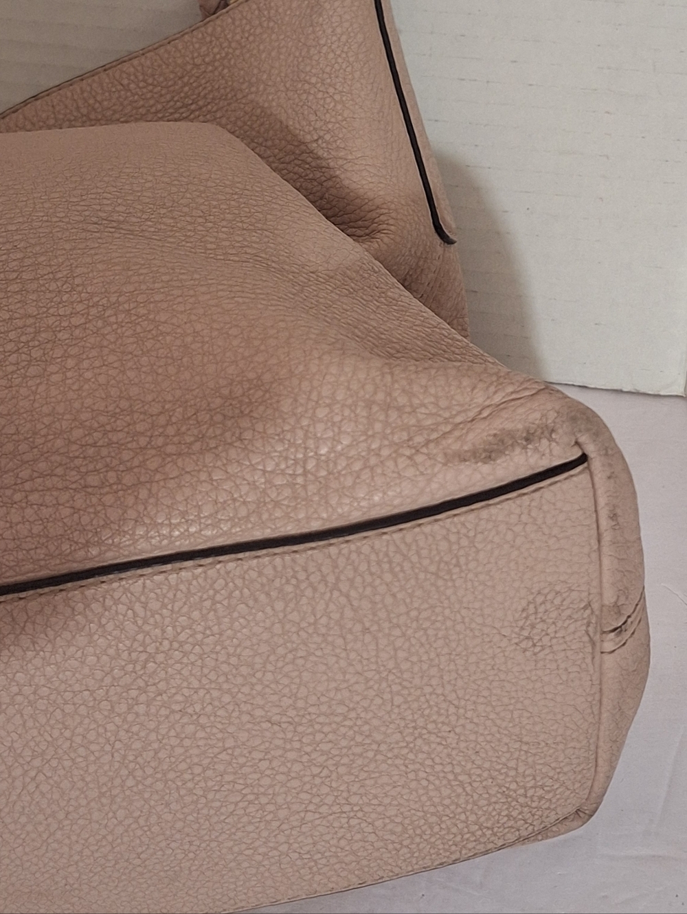 Michael Kors Lexington Large Hobo Shoulder Bag Blush Beige Pink GUC - Picture 11 of 17